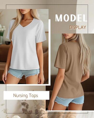 Huukaey 3 Pack Tops Maternity Maternity Tops ، Hidden Sterden Prostephing Erglening vish in Saudi Arabia