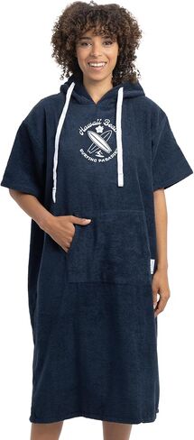 Unisex Changing Robe - Cotton Hooded Surf Poncho - Adult Beach Swimming Dry Robe - Cover Up Towel - Surfing Camp in Saudi Arabia