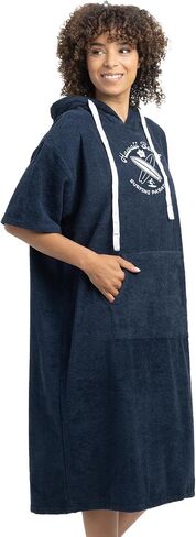 Unisex Changing Robe - Cotton Hooded Surf Poncho - Adult Beach Swimming Dry Robe - Cover Up Towel - Surfing Camp in Saudi Arabia