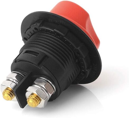 Car Battery Switches 12V 50A 100A 200A 300A Car Battery Isolator Switch + 8 AWG Cable Wiring Connect On-Off Battery Kill Switch (100A) in Saudi Arabia