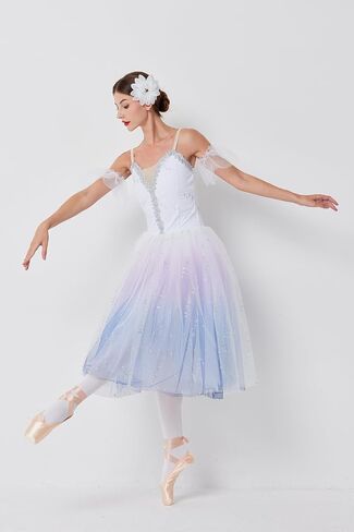 MTPLOP Girls Ballet Swan Dance Dress Adults Performance Long Tulle Dress Role Playing Halloween Costumes in Kuwait