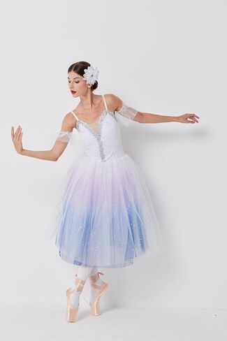 MTPLOP Girls Ballet Swan Dance Dress Adults Performance Long Tulle Dress Role Playing Halloween Costumes in Kuwait
