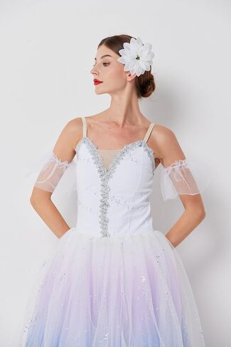 MTPLOP Girls Ballet Swan Dance Dress Adults Performance Long Tulle Dress Role Playing Halloween Costumes in Kuwait