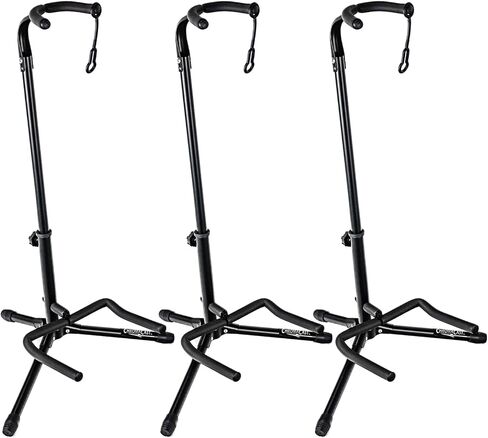 ChromaCast Upright Guitar Stand 2-Tier Adjustable, Extended Height-Fits Acoustic, Electric, Bass, and Extreme Body Shaped Guitars, 2 Pack in Saudi Arabia