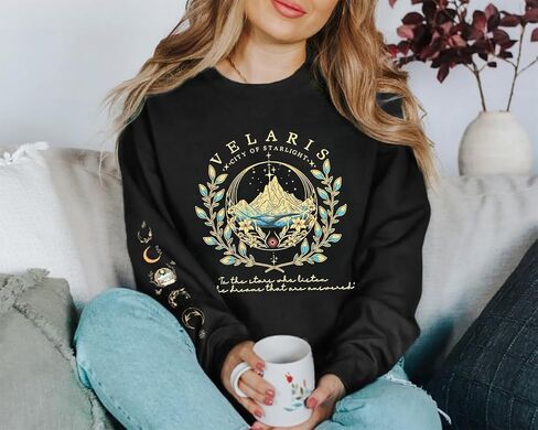 Women Acotar Velaris Sweatshirt City Of Starlight Lightweight Pullover Top Bookish Long Sleeve Clothes in Kuwait
