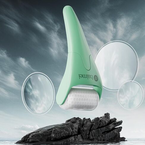 BAIMEI Ice Roller and Gua Sha Facial Tools, Ice Roller for face Reduces Puffiness Migraine Pain Relief-Green in Kuwait