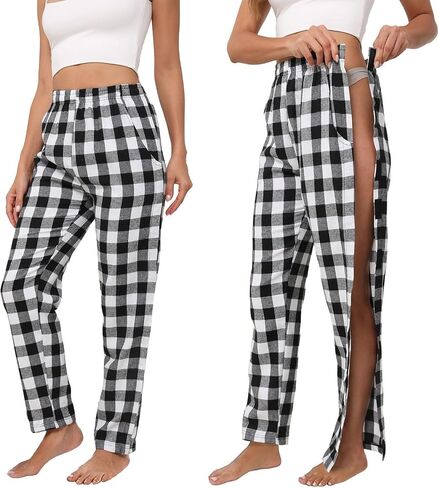 للجنسين Pajamas Posturgery Recovery Recovery Pants 2 Side Snap Open Bottom Bottom Worth in Kuwait