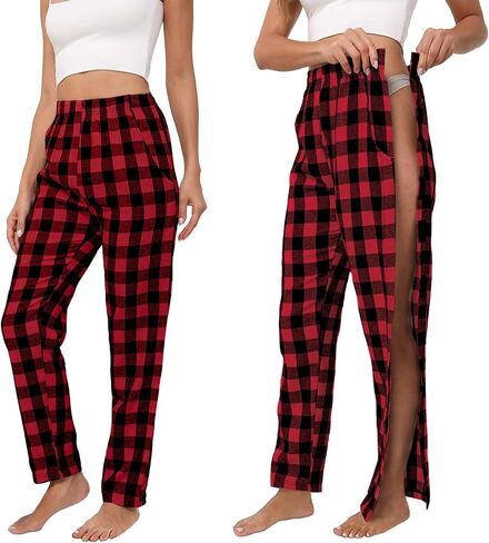 للجنسين Pajamas Posturgery Recovery Recovery Pants 2 Side Snap Open Bottom Bottom Worth in Kuwait