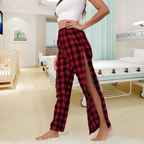 للجنسين Pajamas Posturgery Recovery Recovery Pants 2 Side Snap Open Bottom Bottom Worth in Kuwait