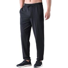 Zoulee Men's Zipper Fly Track Pants Drawstring Sweatpants Jogger Pants