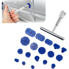 19 PCS Car Body Body Puller Kit ، أداة إصلاح دنت متين متينة للسيارة ، مجتذب على شكل T ، إكسسوارات كوب شفط Detach Univers