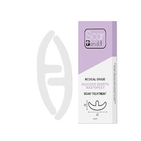 Scarbandit Silicone Scar Sheets for Breast Surgery - Set of 2 (4pcs) Anchor Patch, Breast Reduction Recovery Supplies After Surgery Needs, Transparent & Flexible, Gentle & Breathable