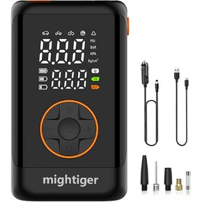 Tire Inflator Portable Air Compressor Cordless Mini Automatic Air Pump with Digital Pressure Gauge 150PSI 3X Fast Inflation and Auto Shutoff SOS Light Tires Pump for Car (Black)
