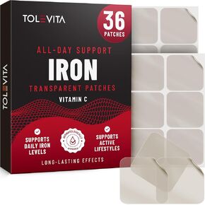 Iron Patches – 36 Transparent Patches for Energy, Focus & Body – Enhanced Formula– Easy-to-Use – Ideal for Active Lifestyles & Daily Wellness