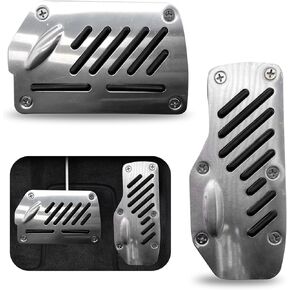 2 PCS CAR CAR Automatic Tarcematic Transmission Scelerator Cover Cover Set ، 5.5 "× 2.4" + 2.9 "x 4.9" PVC PVC Rubber Foot Pedal ، Dercory Anti-Rust Sports Decoration Universal for Cars (Red)