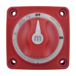Power Battery ON/Off Disconnect Switch 300A - Ignition Protected, Heavy Duty Cutoff Switch for RV, Marine, and Automotive Battery - 12V to 48V - Red