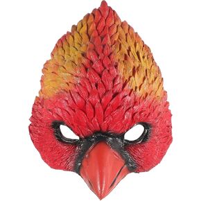 Garneck Red Cardinal Bird Mask Mask Eagle Heage Mask Asse Half Face Coftum