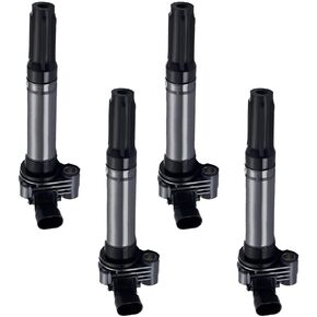 Ignition Coil Pack UF649 Compatible with Fiat 500 2012 2013 2014 2015 2016 2017, for Fiat 2012-2017 1.4L L4 Coil Packs, Replace UF-649 68070492AB 68070492AD 68070492AC 5C1872 Set of 4