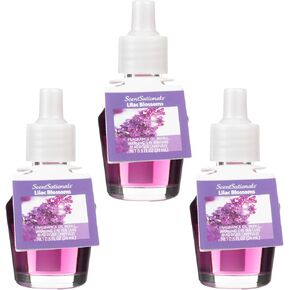 تعبئة زيت العطر الرائحة في تعويضات الهواء 3 عبوات - أزهار أرجواني - متوافقة مع نشرات الرائحة والانصهار ، العطر المنزلي طويل الأمد ، 0.8 أوقية لكل منهما