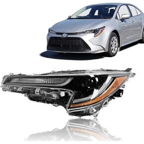 ملاءمة مجموعة المصابيح الأمامية لتويوتا كورولا L/LE 2020-2022 LED Projector Mappress Side Right Passenger غير متوافق مع LED DRL Partslink to2503286/OEM 8111002S30