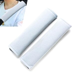 2 PCS Car Seat Strap Pads, Seat Belt Shoulder Guard, Soft Auto Seat Belt Cover, Universal for Car Truck SUV (Gray)