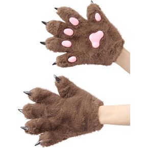 Women Fursuit Paws Teenager Furry Gloves Cat Wolf Cosplay Costume Accessories