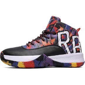 ASHION Mens Basketball Shoes High Top Streetball Lightweight Outdoor Sneakers Cushioning Shoes for Team Sports Athletic