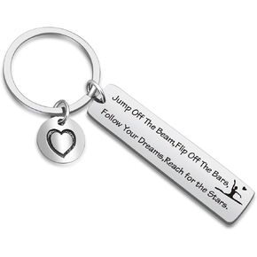 Gymnast Keyring Gymnastics Jewelry Cousin Gift Gymnastic Fan Jewelry