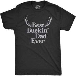 Crazy Dog Mens T Shirt Best Buckin Dad من أي وقت مضى لأبي مدهش الآباء مضحك يوم المحملات