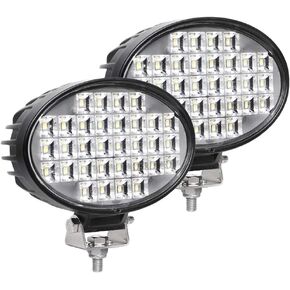 EXZEIT 5.7 Inch Oval Led Work Light for Trators, 64W 6720Lms Flood Light for Truck Tractors, 12/24V