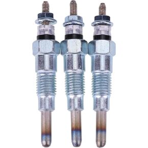 3 Pcs Glow Plugs M811937 MIU802457 Compatible with Yanmar Engine 3TNV76 3TNM74 3TNV70 John Deere X495 X595 X740 X744 X748 X749 X750 X754 X758 1435 1023E 1025R 1026R 2025R 2026R 2305 2320