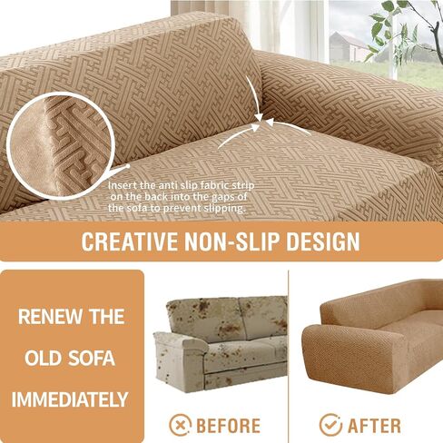 Sectional Couch Covers L Shape Sofa Cover 1 Piece Stretch Corner Couch Covers Non Slip Washable Sofa Slipcovers Soft Fleece Furniture Protector for Dogs Pet（X-Large, Dark Gray） in Kuwait