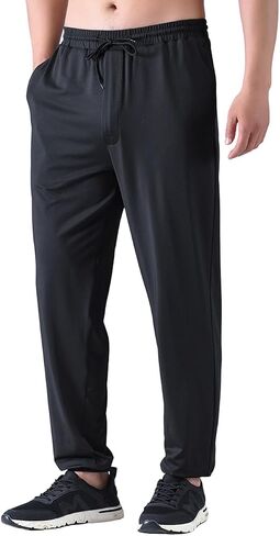 Zoulee Men's Zipper Fly Track Pants Drawstring Sweatpants Jogger Pants in Kuwait
