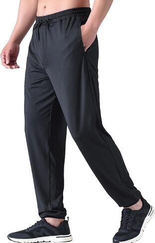 Zoulee Men's Zipper Fly Track Pants Drawstring Sweatpants Jogger Pants in Kuwait