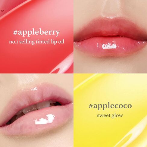 NOONI Appleseed Lip Oil Set - Appleberry Duo | with Apple Seed Oil, Lip Oil Duo, Lip Stain, Gift Sets, For Chapped and Flaky Lips in Kuwait
