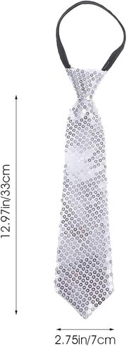 jazzy jazz requin tie tie bo bow show props glitter ties men tie tie bowtie for men silver ties medal fiesta medal in Saudi Arabia