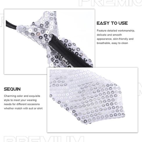 jazzy jazz requin tie tie bo bow show props glitter ties men tie tie bowtie for men silver ties medal fiesta medal in Saudi Arabia
