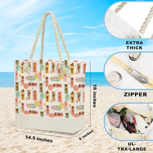 ENGVZ Beach Bags for Women, Wet Bag Cosmetic Bag, Pool Waterproof Shoulder Tote Bags, Pocket Zipper Summer Travel Essentials, Gifts for Women Birthday Large Capacity （2-Piece Set） in Saudi Arabia