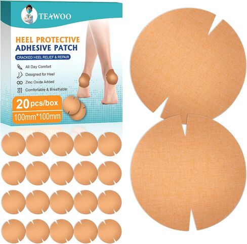 20PCS Patented Cracked Heel Treatment Patches, Cracked Heel Repair Bandage (100mm x 100mm) in Kuwait