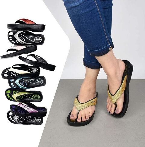 Women's Orthotic Arch Supportive Flip Flops Sandals (US 10, Grey) in Saudi Arabia