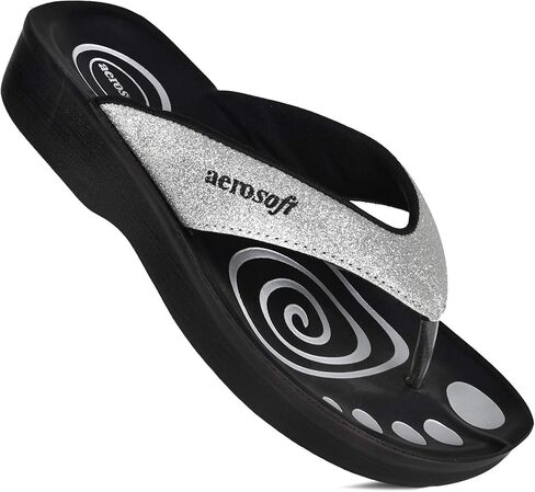 Women's Orthotic Arch Supportive Flip Flops Sandals (US 10, Grey) in Kuwait