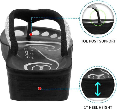 Women's Orthotic Arch Supportive Flip Flops Sandals (US 10, Grey) in Kuwait