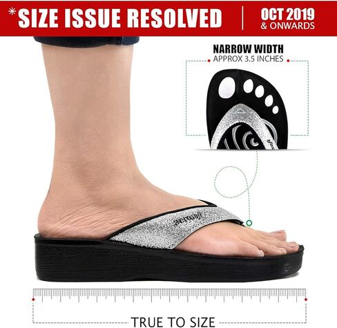 Women's Orthotic Arch Supportive Flip Flops Sandals (US 10, Grey) in Kuwait