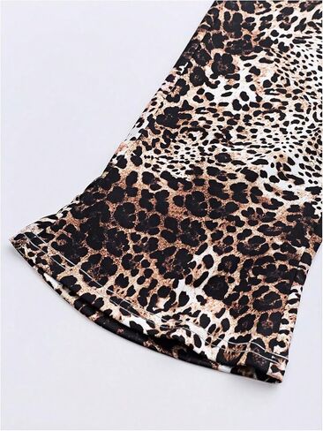 MakeMeChic Women's Cheetah Print Capri Leggings High Elastic Waist Y2K Knee Length Leggings in Saudi Arabia