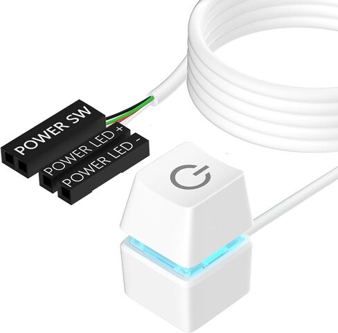 Oddtone Desktop Computer Power Switch Power Supply Control Adapter Cable 65 inch External PC Power Button ATX Desktop Computer Case Motherboard Switch On Off Power SW Cables in Kuwait