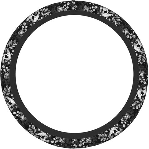 Flower Sugar Skull Steering Wheel Cover Women 15 inch Anti-Slip Sweat Absorption Steering Wheel Covers Cute Car Accessories Decor Car SUV Sedan Vans Truck Protector in Kuwait