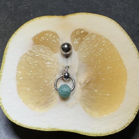 مجوهرات ثقب VCH للنساء - غطاء محرك السيارة العمودي خاتم الحديد 14G - خواتم الزر الطويلة لزر البطن 14 مقياسًا - مجوهرات زر البطن الصلب in Kuwait