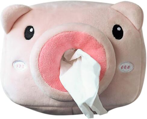 Car Backseat Tissue Holder Organizer Mount Cute Pink Pig Paper Dispenser Storage Case Universal for Cars Vehicles Headrest Armrest Dashboard Napkin Box Mask Holder (Pink) in Saudi Arabia