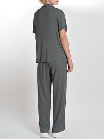 Women's Petite Length Lounge Set 2 Piece Outfits Button Down in Kuwait