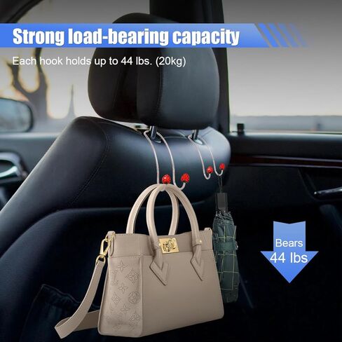 2pcs السنانير على شكل الفراولة ، شماعات ربط محفظة بلينغ ، زخارف خطافات مسند السيارة ، شماعات متينة للسيارة ، حامل عالمي لسيارات الدفع الرباعي (الوردي) in Kuwait